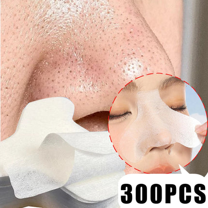 100-300PCS Blackhead Nose Mask Paper Disposable Moisturizing Blackhead Nose Mask Strips Paper Cosmetic Cotton Skin Care Stickers