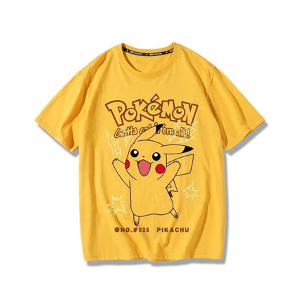 Pokémon Pikachu Gengar Magikarp T-shirt Cotton Tee Men's 2026 Summer Fashion Oversize Street Casual Y2K Tops Streetwear Clothing
