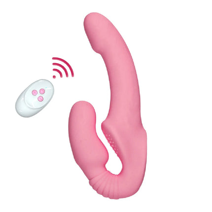 10 Speeds Strapless Strapon Dildo Vibrator Female Double Vibrating G Spot Adult Sex Toys For Women Couple Anal Prostate Massager