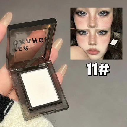 Smoky Blue-gray Eye Shadow Palette Sweet Cool Single Color Mini Eyeshadow Palette Pearl Matte Shimmer Brightening Eyes Makeup