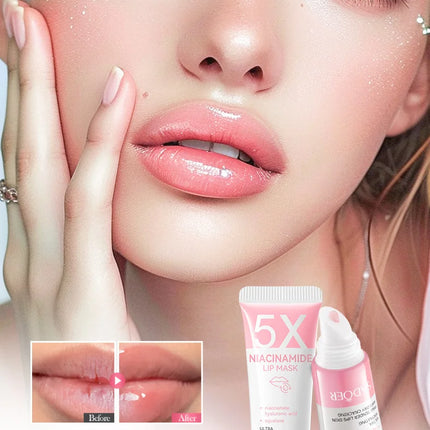 SADOER 5x Niacinamide Lip Care Tint Moisturizing Lip Balm & Anti-Chap Lip Mask Ceramide Lip Balm Vitamin C Lipstick Cute Makeup