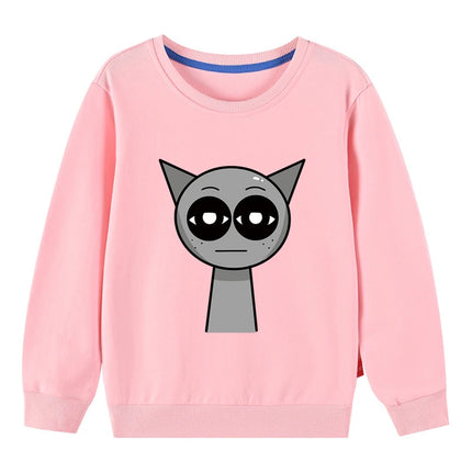 Spring Autumn Clothes Sprunki Baby Kids Long Sleeved Cotton Sweatshirts Cute Cartoon Print O-Neck Top Boys Girl Casual Clothing