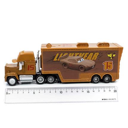 Pixar Cars Truck Storm Jackson Model Car 1/55 Die Casting Container Trucks Racing Toys Children's Birthday Gifts Collectibles