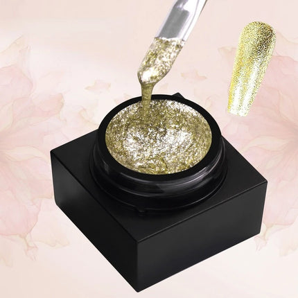 Canned Platinum Nail Polish Platinum Glue High-end Super Flash Gold Silver High-density Painted Pull Line Nail Art Nail Polish