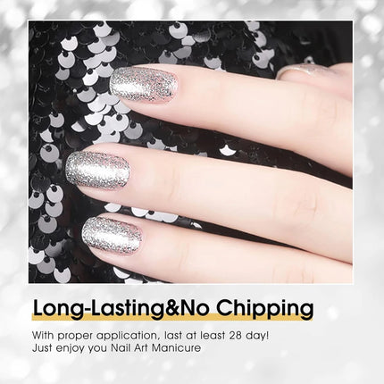 1-4pcs 10ml 4 Colors Golden Silver Glitter Gel Nail Polish Set UV LED Soak off Gel Varnish Shiny Nail Art For Salon Home Winter