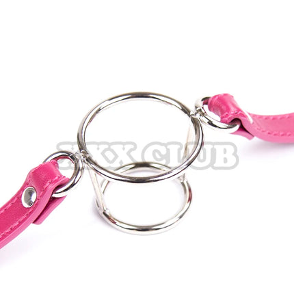 Thierry Deep Throat Double Round Mouth Flail Slave Mouth Bite Ring Gags Open Mouth Gag Stopper Adult Sex Restraint Adult Games