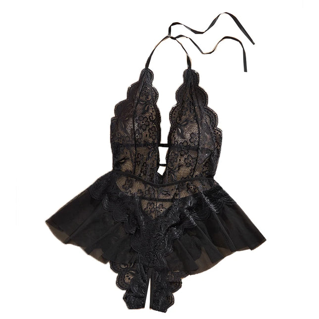 Plus Size Underwear Lace Bodysuit Women Nightgown