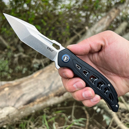 VNLA Pocket knife 14C28N steel sharp folding knife G10 handle knife Outdoor camping portable knife EDC tool knife Open express