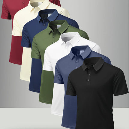 Men's Summer Solid Color Polo Shirt 13 Colors Available Upgraded Fabric Casual Sportswear Top Perfect for Business
