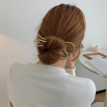 Simple Large U Shape Hair Clips Pins for Women Imitation Pearl Enamel Hair Sticks Bride Hair Styling Accessories Headwear Gift