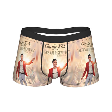 Charlie Kirk Angelic Advocate  Underwear  Printed Boxershorts Quality Men's Underpants Elastic Boxer Brief Gift Idea