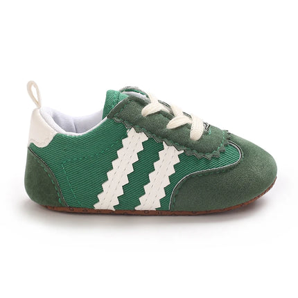 Fashion color blocking casual shoes Baby First Walkers 0-18M newborn children's canvas sports shoes soft soled baby shoes