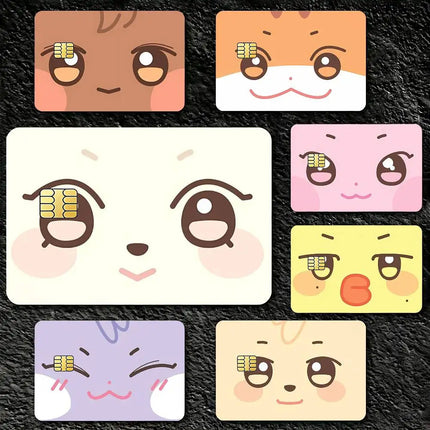 Cute A-ANITEEZ Decorative Waterproof Film Skin Cover Credit Card Stickers Debit Front Bank Bus Pass