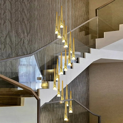 Modern home decoration crystal chandelier, stair Pendant lamp, living room Pendant lights, interior lighting