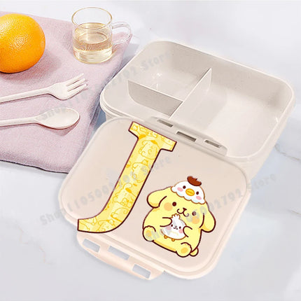Sanrios PompomPurin Lunch Box Cartoon Letter Food Storage Containers Kids School Picnic Bento Boxes Office Dinner Case Girl Gift