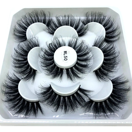 New 5 pairs 8-25mm natural 3D false eyelashes fake lashes makeup kit Mink Lashes extension mink eyelashes maquiagem