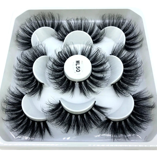 New 5 pairs 8-25mm natural 3D false eyelashes fake lashes makeup kit Mink Lashes extension mink eyelashes maquiagem
