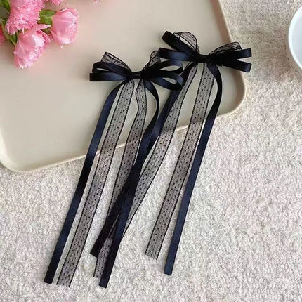 Fashion Bow Ribbon Hair Clips For Women Girls Lace Hairpins Barrettes Set Korean Bow Clips Party Hair Accessories Headwear Gifts
