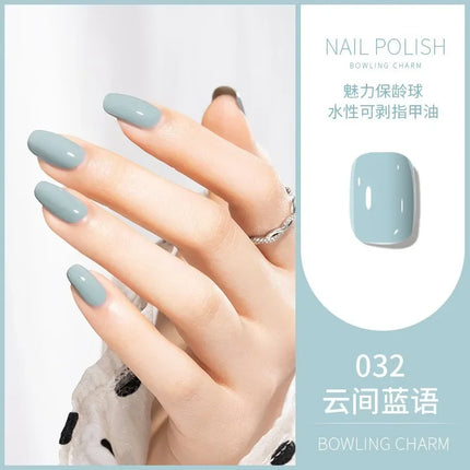 2025 Summer Solid Colored Nail Polish Tangerine Glitter Nails Art Water-Based Peel Off Nail Polish No Need Lamp Manicure Varnish