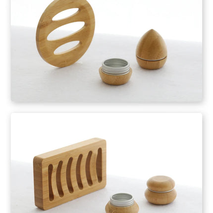 New 5g Natural Bamboo Jar With Aluminum Tank Empty Eye Cream Jar Balm And Lipstick Cosmetic Container Mini Jar Portable Packing