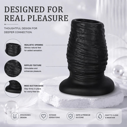 Butt Plug Huge Hollow Anal Plug Silicone Butt Plug Anal Speculum Ass Plug Anus Enema Flushing Sex Toys For Women Men Ass Dilator
