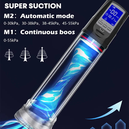 Automatic Penis Pump Suction Vacuum Male Masturbation Penis Extender 4 Sucking Modes Enhancement Trainer Adults Sex Toys