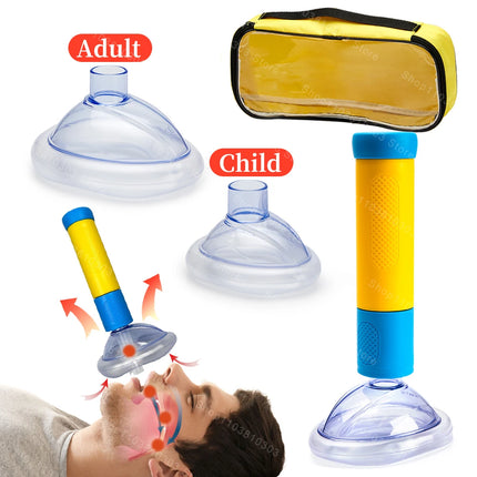 Portable with Bag First Aid Choking Device Kit Emergency Life Saving Suction Choke First Aid Kit Kids Adult Asphyxiation Rescue