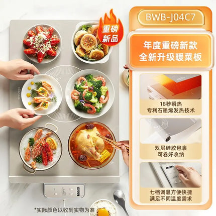 Home heating and insulation board, automatic constant temperature food reheating folding roll, heats up quickly