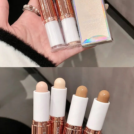 2 in 1 Dual Head Highlighting&Bronzer Stick Face Brightening Shaping Concealer Pencil Corrector Nose Shadow Contouring Cosmetics