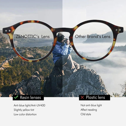 ZENOTTIC  Anti Blue Light Blocking Reading Glasses Women Men Anti-Glare Presbyopic Computer Eyeglasses Diopter from +0 to +4.0