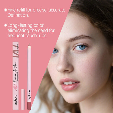 High Pigment Lip Liner Pencil Waterproof & Long-Lasting Lip Liner Defining Lip Shape Creamy & Smooth Lip Pencil Plumping Effect