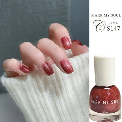 S147 10ml No  Bake Cat Eye Nail Polish Quick  Drying Long  Lasting Non  Peelable Oily with Fragrance No Need for a Nail Lamp
