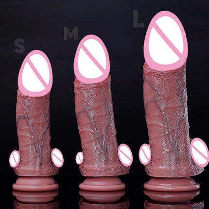 Fat Realistic Dildo Big Real Skin Silicone Huge Thick Dildo Giant Anal Soft Dildos with Suction Cup for Women Men G-spot Sex Toy
