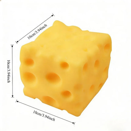 10CM Giant Cheese Squeeze Toy Extra Large Size Cheese Squishy Fidget Toys Slow Rebound Shapeable Venting Ball  Adults Fun Gifts