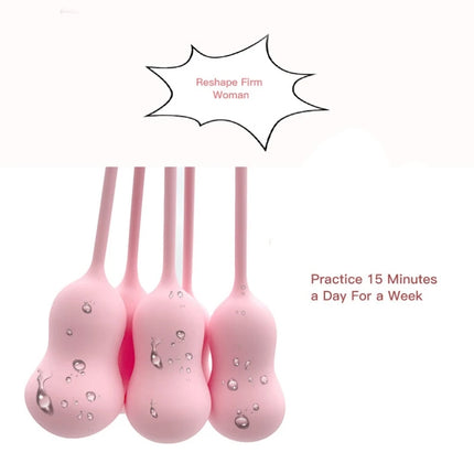 Female Kegel Exercise Pelvic Floor Muscle Trainer Balls Jump Egg Set Adult Sex Toy for Women Postnatal Recovery 5-Pack