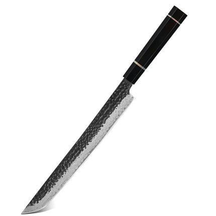 TURWHO 10.5" Hand Forged Japanese Damascus Steel Kitchen Chef Knives DIY Handle Fish Fillet Sushi Salmon Sashimi Slicing Knife