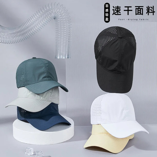 Men Women Quick Drying Baseball Cap Big Head Sun Hats Mesh Lightweight UV Protection for Outdoor Sports - Multiple Colors