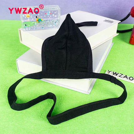 YWZAO Adult Plug Sexy Ass Gay Dildo Men's Fisting Lingerie Underwear Anus Thongs Anal Briefs Toys Panties Wide Brim Black N05