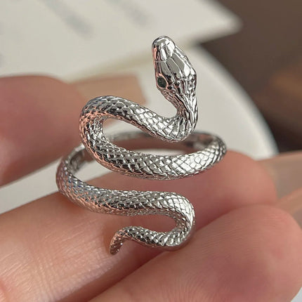 BF CLUB 925 Sterling Silver String Ring For Women Jewelry Finger Open Handmade Inter Snake Rings Allergy For Birthday Gift