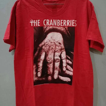 Vintage Classic Rock Band Tops 1995 Cranberry Band Pattern T-Shirt Print Cotton Crew Neck Short Sleeve Casual Loose Shirt Unisex