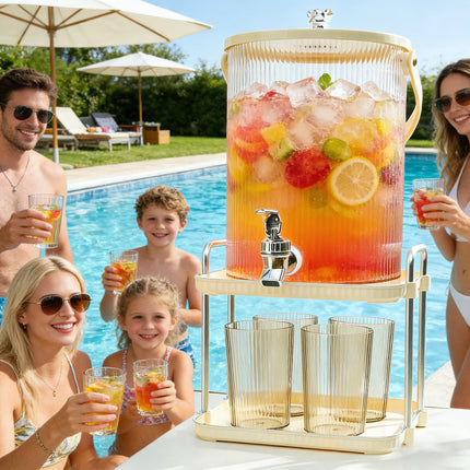 5L/3.5L Cold Water Kettle with Faucet Large Capacity Beer Beverage Dispenser Easy Clean Juice Container for Summer Party Kitchen
