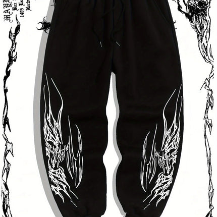 2026 Men's Gothic Print Casual Jogging Sport Pants Multifunctional Couple Pants Fashion Hip Hop Pants Comfortable Sport Pants