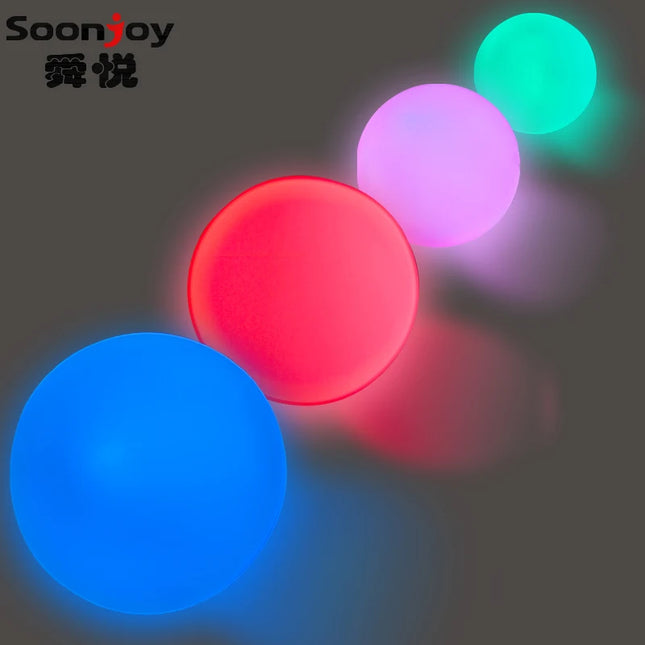 LED Juggling Balls Glow Balls USB Rechargeable Soft PVC Light Up Ball (Set of 3)