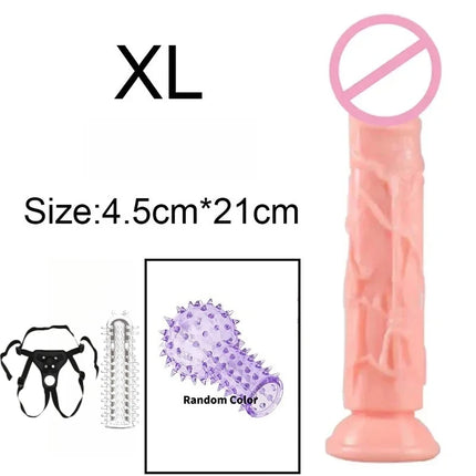 Wearable Realistic Dildo Skin Sex Toys for Female Masturbator with Strong Suction Cup G Spot Big Penis Anal Adult Sex Product 18