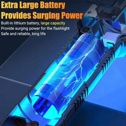 1/2pcs/A Set High-power Flashlight Rechargeable Torch with Display Zoomable Battery Light Camping Hiking Lantern Emergency Lamp