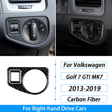 For Volkswagen Golf 7 GTI MK7 2013-2019 Carbon Fiber Gear Shift Air Outlet Window Lift Dashboard Suit Trim Car Interior Sticker