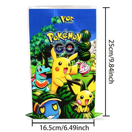 Pokemon Animation Figures Pokemon Birthday Gift Kit Pikachu Keychain Stamps Gift Bag Photo Props Gifts for Guests Birthday Gifts