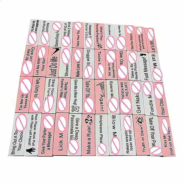 48Pcs Sex Block Game Wooden Block Tower Game Sexual Position Valentine Tumbling Tower Stacking Games Night Party Sex Toys