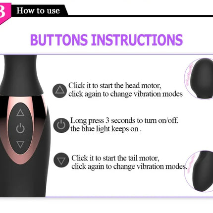 2025 power 10 speed Big Vibration for Women Dual Heads Vibration AV Wand Body Massager Sex Toy For Woman Female Sex Products