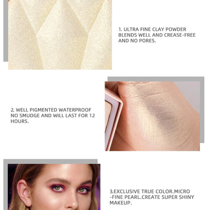 Natural Diamond Highlighter Powder 5 Color Shimmer Contour Nose Shadow Brightening Face Makeup Cosmetics Palette